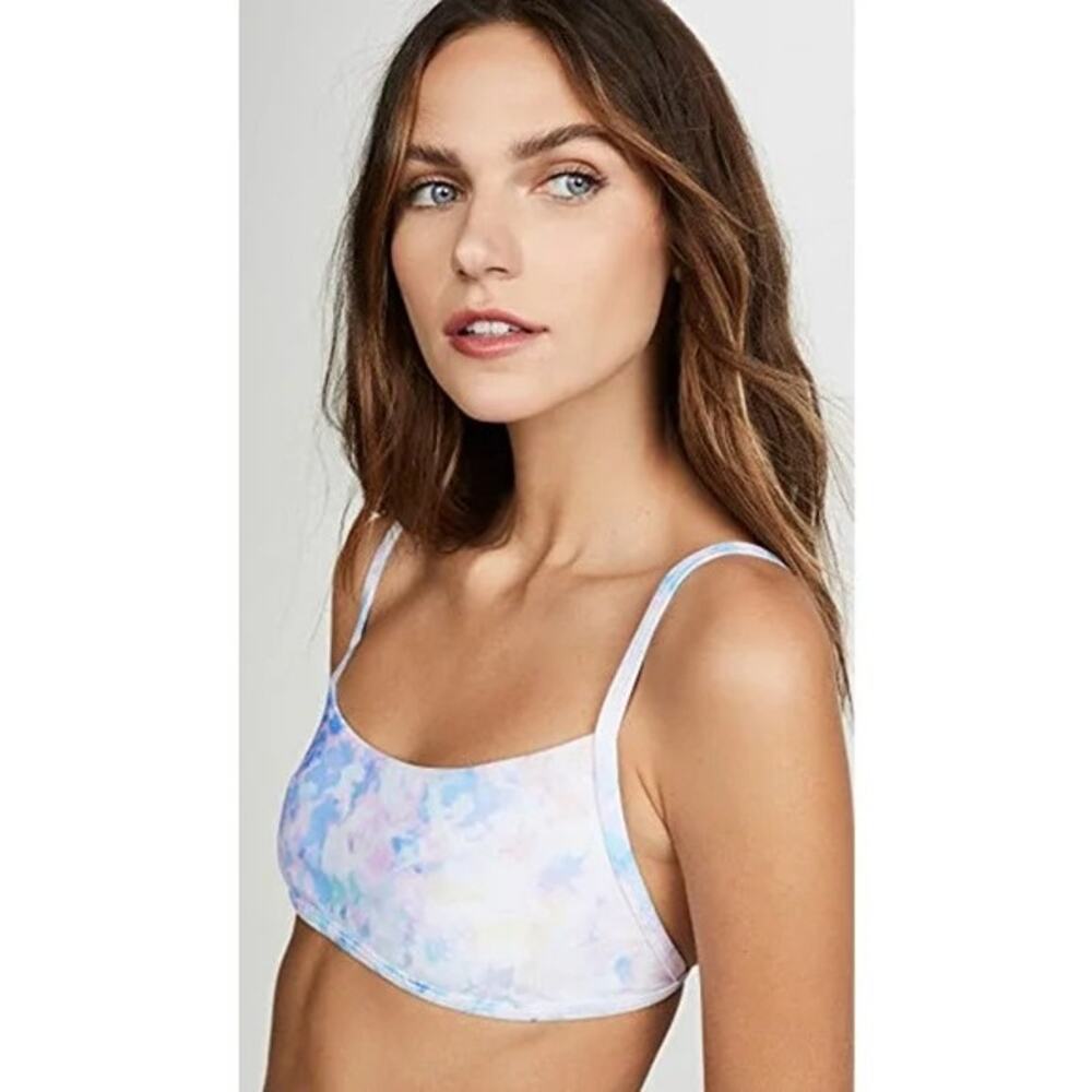 L*SPACE Gemma Ribbed Bikini Top Daydream Tie Dye